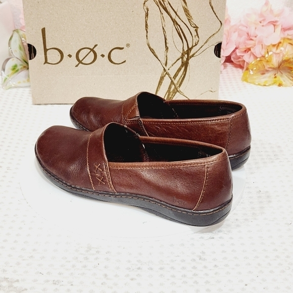 BOC Born Concept Shoes Howell Slip On Chunky Loafer Brown Leather Sz 9.5 - Picture 3 of 11